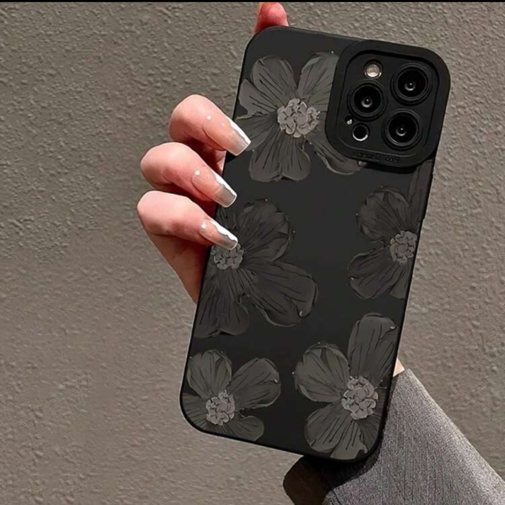 iPhone 16 Pro Max - Floral Black Phone Case